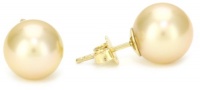 TARA Pearls Gold South Sea 09X10mm Pearl with 18K Yellow Gold Stud Earrings TARA Pearls Gold South Sea 09X10mm Pearl with 18K Yellow Gold Stud Earrings