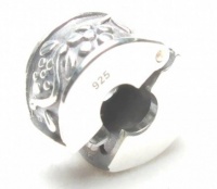 Flower Vine Clip .925 Sterling Silver Bead Charm Stopper/Spacer Pandora Chamilia Biagi & European Bracelets Compatible