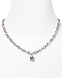 As easy to wear as it is elegant, this Nadri necklace flaunts an subtle sophistication, accented by a glittering teardrop pendant. As easy to wear as it is elegant, this Nadri necklace flaunts an subtle sophistication, accented by a glittering teardrop pendant.