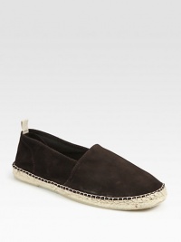 EXCLUSIVELY OURS. Summery suede espadrille with natural jute trim and rubber sole.Slip-on styleAnkle pull tabSuede upperPadded insoleRubber soleImported EXCLUSIVELY OURS. Summery suede espadrille with natural jute trim and rubber sole.Slip-on styleAnkle pull tabSuede upperPadded insoleRubber soleImported