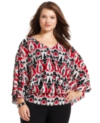 Liven up your neutral bottoms with Style&co.'s batwing sleeve plus size top, punctuated by banded hem. (Clearance) Liven up your neutral bottoms with Style&co.'s batwing sleeve plus size top, punctuated by banded hem. (Clearance)