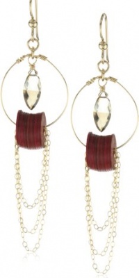 Rachel Burklund Indian Essence Gold-Filled Circle Draped Earrings