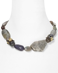 A single strand of gunmetal beads compose this Alexis Bittar necklace, making a minimalist statement with an on-trend edge. A single strand of gunmetal beads compose this Alexis Bittar necklace, making a minimalist statement with an on-trend edge.