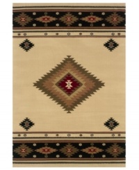 Broaden your palette with Southwest flavor. The St. Lawrence rug depicts a versatile diamond pattern in handsome ivory for a look that's as elegant as it is casual. Crafted of durable polypropylene for years of long-lasting beauty. Broaden your palette with Southwest flavor. The St. Lawrence rug depicts a versatile diamond pattern in handsome ivory for a look that's as elegant as it is casual. Crafted of durable polypropylene for years of long-lasting beauty.