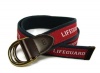 Tommy Hilfiger Men's Lifeguard Casual Canvas Jeans Belt Red, 32 REG