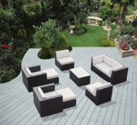 Genuine Ohana Outdoor Patio Sofa Wicker Sectional Furniture 9pc Couch Set with Free Patio Cover Genuine Ohana Outdoor Patio Sofa Wicker Sectional Furniture 9pc Couch Set with Free Patio Cover