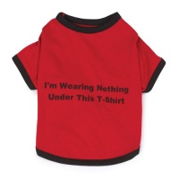 Zack & Zoey Polyester/Cotton Nothing Under This Shirt Dog Tee, Small, Red Zack & Zoey Polyester/Cotton Nothing Under This Shirt Dog Tee, Small, Red