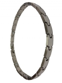 Dynamis jewelry dull-polished link 5mm wide magnet stainless steel bracelet Dynamis jewelry dull-polished link 5mm wide magnet stainless steel bracelet