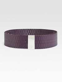 A supple leather design detailed in chic perforations and a logo engraved, metal buckle. Width, about 2¼Imported A supple leather design detailed in chic perforations and a logo engraved, metal buckle. Width, about 2¼Imported