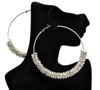 Basketball Wives Inspired POParazzi Rhinestone Ring Silver Hoops Earrings Basketball Wives Inspired POParazzi Rhinestone Ring Silver Hoops Earrings