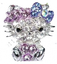 ADORABLE Hello Kitty Purple & Blue Crystal Adjustable BLING ring by Jersey Bling ships with FREE gift box ADORABLE Hello Kitty Purple & Blue Crystal Adjustable BLING ring by Jersey Bling ships with FREE gift box