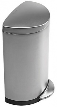 simplehuman Semi-Round Step Trash Can, Fingerprint-Proof Brushed Stainless Steel, 40 Liters /10.5 Gallons simplehuman Semi-Round Step Trash Can, Fingerprint-Proof Brushed Stainless Steel, 40 Liters /10.5 Gallons