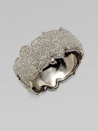 EXCLUSIVELY AT SAKS. A wide, curvacious design covered in dazzling crystals, sure to be your next favorite statement piece. CrystalsGunmetal finished brassHinged, push-lock closureDiameter, about 2¼Width, about 1¼Imported EXCLUSIVELY AT SAKS. A wide, curvacious design covered in dazzling crystals, sure to be your next favorite statement piece. CrystalsGunmetal finished brassHinged, push-lock closureDiameter, about 2¼Width, about 1¼Imported