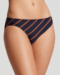 Classic stripes look fresh on this bikini bottom from DKNY -- a modern statement worn with the matching tankini top. Classic stripes look fresh on this bikini bottom from DKNY -- a modern statement worn with the matching tankini top.