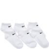 Nike Kids 6 Pack Low Cut Socks with Swoosh Logo (6 Pairs) White, 9-13 Shoe/ 5-6 Sock (Toddler/Kids)