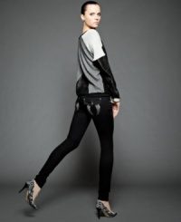 Rhinestone wings on the back pockets up the glam factor on these Miss Me jeggings -- dress them up or dress them down! Rhinestone wings on the back pockets up the glam factor on these Miss Me jeggings -- dress them up or dress them down!