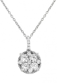 Effy Jewlery 14K White Gold Diamond Round Pendant, .50 TCW Effy Jewlery 14K White Gold Diamond Round Pendant, .50 TCW