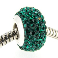 Christmas Gift Sterling Silver Birthstone Round Emerald Green Bling Crystal For Pandora Troll European Charm Bracelet May Christmas Gift Sterling Silver Birthstone Round Emerald Green Bling Crystal For Pandora Troll European Charm Bracelet May
