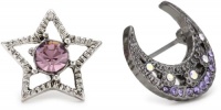 Betsey Johnson Iconic Celestial Star And Moon Mismatch Stud Earrings Betsey Johnson Iconic Celestial Star And Moon Mismatch Stud Earrings
