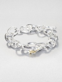From the Scultura Collection. A stunning, organically-shaped sterling silver link style with a signature motif design. Sterling silverLength, about 8Toggle closureImported From the Scultura Collection. A stunning, organically-shaped sterling silver link style with a signature motif design. Sterling silverLength, about 8Toggle closureImported