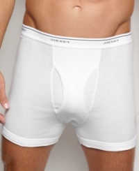 These Jockey boxer briefs offer timeless style and trusted comfort. These Jockey boxer briefs offer timeless style and trusted comfort.