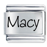 Pugster Name Macy Italian Charms