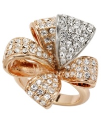 The perfect present. Wrap your finger in this giftable style from City by City. Crafted in a unique mix of silver and gold tone mixed metal with sparkling glass crystal accents. Size 7. The perfect present. Wrap your finger in this giftable style from City by City. Crafted in a unique mix of silver and gold tone mixed metal with sparkling glass crystal accents. Size 7.