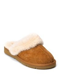 You will never want to take off these cozy, warm slippers with shearling lining and cuff from UGG® Australia. 1 rubber wedge and durable rubber sole. You will never want to take off these cozy, warm slippers with shearling lining and cuff from UGG® Australia. 1 rubber wedge and durable rubber sole.