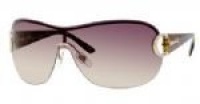 Gucci Women's 2875/S Shield Sunglasses,Gold & Havana Frame/Brown Gradient Lens,One Size