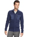 Feeling blue? Lift your style spirits with this full-zip jacket from Calvin Klein.