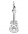 The perfect chord. Crafted in 14k white gold, this sweet guitar charm features a polished and textured design. Chain not included. Approximate length: 1-1/10 inches. Approximate width: 2/5 inch.