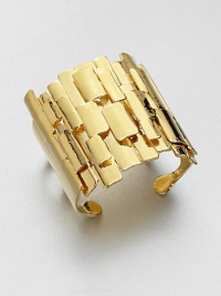 This striking open cuff with its layered construction of tiled panels reflects the stepped stone patterns of the ancient site for which it is named.GoldplatedDiameter, about 2.4Width, about 2.5Made in France This striking open cuff with its layered construction of tiled panels reflects the stepped stone patterns of the ancient site for which it is named.GoldplatedDiameter, about 2.4Width, about 2.5Made in France