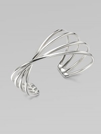 A structural piece in a twisted multi-row design. Sterling silverSlip-on styleDiameter, about 2¼Imported A structural piece in a twisted multi-row design. Sterling silverSlip-on styleDiameter, about 2¼Imported