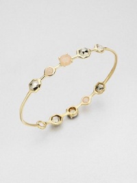 From the Rock Candy® Collection. A pretty blend of semi-precious stones and doublets in various shapes and sizes set in radiant 18k gold. 18k goldPeach moonstone, clear quartz, pyriteDiameter, about 2.5Slip-on styleImported From the Rock Candy® Collection. A pretty blend of semi-precious stones and doublets in various shapes and sizes set in radiant 18k gold. 18k goldPeach moonstone, clear quartz, pyriteDiameter, about 2.5Slip-on styleImported