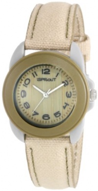 Sprout Women's ST/1037OLGYTN Tan Organic Cotton Strap Bamboo Dial Eco-Friendly Watch Sprout Women's ST/1037OLGYTN Tan Organic Cotton Strap Bamboo Dial Eco-Friendly Watch