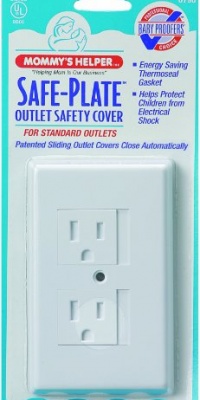 Mommys Helper Safe Plate Electrical Outlet Covers Standard, White Mommys Helper Safe Plate Electrical Outlet Covers Standard, White