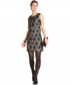 In a classic shift style, this lace overlay Alfani dress is perfect for an elegant soiree look!