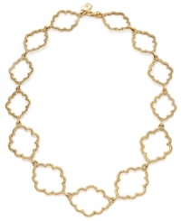 Make accessorizing a breeze in Lauren by Ralph Lauren's lofty style. Necklaces features intricate cut-out links that look like airy clouds. Set in gold tone mixed metal with a lobster claw closure. Approximate length: 18 inches. Approximate drop: 1 inch. Make accessorizing a breeze in Lauren by Ralph Lauren's lofty style. Necklaces features intricate cut-out links that look like airy clouds. Set in gold tone mixed metal with a lobster claw closure. Approximate length: 18 inches. Approximate drop: 1 inch.