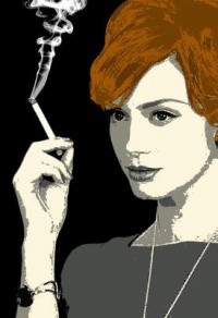 (13x19) Joan Holloway Smoking Pop Art Television Poster (13x19) Joan Holloway Smoking Pop Art Television Poster