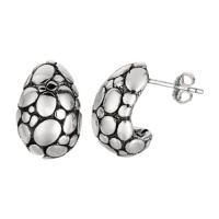 Sterling Silver Oxidized Electroform Dots Earrings Sterling Silver Oxidized Electroform Dots Earrings