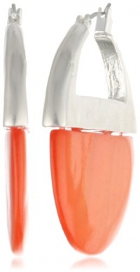 Kenneth Cole New York Coral Shell Circle Long Drop Earrings Kenneth Cole New York Coral Shell Circle Long Drop Earrings