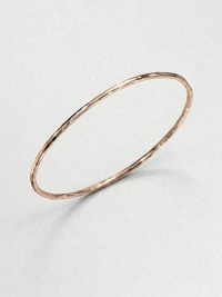 From the Smooth Rose Collection. A wavy oval bangle with a sculptural look is crafted of sterling silver and 18k gold finished with the warm glow of 18k rose goldplating.18k gold and sterling silver with 18k rose goldplatingDiameter, about 2Slip-on styleImported From the Smooth Rose Collection. A wavy oval bangle with a sculptural look is crafted of sterling silver and 18k gold finished with the warm glow of 18k rose goldplating.18k gold and sterling silver with 18k rose goldplatingDiameter, about 2Slip-on styleImported