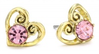 Betsey Johnson Iconic Love Bird Heart Stud Earrings