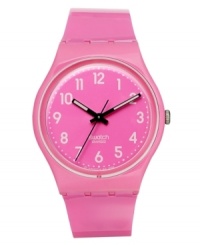 A sweet Dragon Fruit watch covered in pink hues from Swatch. A sweet Dragon Fruit watch covered in pink hues from Swatch.
