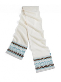 Wonderfully soft and warm, this Fair Isle knit is a gorgeous accessory for the cooler days ahead.9 X 66 87% merino lambswool/6% angora/4% other fibers/3% cashmere Hand wash or dry clean Imported Wonderfully soft and warm, this Fair Isle knit is a gorgeous accessory for the cooler days ahead.9 X 66 87% merino lambswool/6% angora/4% other fibers/3% cashmere Hand wash or dry clean Imported