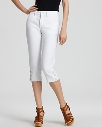 Not Your Daughter's Jeans Cameron Button Capri Jeans in White Not Your Daughter's Jeans Cameron Button Capri Jeans in White