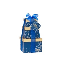 Ghirardelli Frosty Favorites Three Stack Blue Gift Tower Ghirardelli Frosty Favorites Three Stack Blue Gift Tower