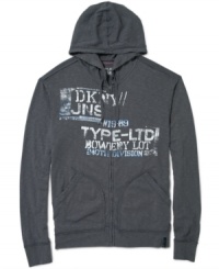 Need a summer layer that sticks out? This graphic hoodie from DKNY Jeans will separate your seasonal style from the rest. Need a summer layer that sticks out? This graphic hoodie from DKNY Jeans will separate your seasonal style from the rest.