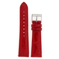 Ladies' Genuine Crocodile Watch Band Red 20mm Watchband Built-In Spring Bars Ladies' Genuine Crocodile Watch Band Red 20mm Watchband Built-In Spring Bars