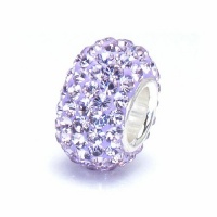 Bella Fascini Lavender Purple Crystal Pave Bling - European Charm Bracelet Beads Made with Authentic Swarovski Crystal Elements - Fits Perfectly on Chamilia Moress Pandora and All Compatible Brands Bella Fascini Lavender Purple Crystal Pave Bling - European Charm Bracelet Beads Made with Authentic Swarovski Crystal Elements - Fits Perfectly on Chamilia Moress Pandora and All Compatible Brands